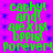 Green text on a purple background with blue dots, repeating 'cathy! and! alexis! bffs! forever!' in a pattern