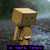 A pixelated character with a blocky head and body stands in various scenes including outdoors, near a cat, and holding a torch.