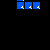 A contact sheet of 25 sampled frames from an animated Tetris game showing falling and stacking block pieces in blue, red, and white colors on a black background.