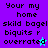 Purple background with black pixelated text reading 'Your my home skild bagel biquits r overrated' and a small cyan star icon.