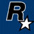 A split-screen animated contact sheet showing two frames of a Rockstar Games-themed buddy icon with pixelated graphics and green text on dark backgrounds.