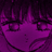 Pixelated purple icon with dark background showing abstract shapes and a curved line, likely representing an anime character's face.