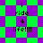 Pixelated text 'i ride 4 life!!!!' on green and purple checkered background with diamond-shaped pattern variations.