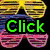 A static digital image with green text reading 'Click Here For Da Best Site' over six distinct pixelated icons arranged in a