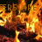 A pixelated static image shows a fiery background with orange and yellow flames, featuring partially visible text reading "FRANKS" in the upper portion.