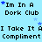 Pixelated text repeats across a light blue background with scattered small stars, showing alternating phrases in black and dark gray.