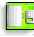 Green and white pixelated icon with a rectangular white section on the left, small gray elements on the right, and subtle variations in shading across multiple views.