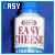 A bottle with a blue cap and white label displaying red text, set against a solid dark blue background.