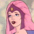 A pixelated cartoon character with pink hair and a purple headpiece on the left, next to green text reading "Original Icons .com" on a dark background.