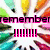 Pixelated image with bold pink text over a colorful, abstract background of overlapping shapes.