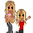 Animated contact sheet of pixel art characters in various poses and outfits with visible text at bottom right.