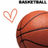 A pixelated basketball image with a red heart outline on white background, next to red text reading 'Depere Redbirds', 'Bball', and 'Star xxx' with '#11' on red background.
