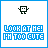 Pixelated black robot icon with square head and arms raised above shoulders, blue text below reads LOOK AT ME! IH TOO CUTE on white background.