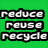 Green background displays 'reduce reuse recycle' text with recycling symbol and 'RESPECT' text below.