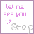 Animated sequence of showing 'let me see you' text with evolving underline and heart symbols over a white background