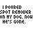 A static digital image displays repeated text in black and red on a white background with a gray corner.
