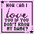 Six identical pink square with black borders display the text 'HOW CAN I love YOU IF YOU DON'T KNOW MY NAME?' in pixelated fonts, each showing a different color variation of the word 'NAME'