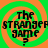 Green and orange spiral background with black text reading 'The Stranger Game?' in four identical quadrants.