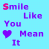 Pixelated text and heart symbols on a light blue background with color variations across frames.