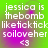 Green and purple gradient background with white pixelated text reading "jessica is thebomb likeficktick soiloveher <3" in four identical quadrants.