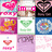 Animated icon with repeating pink heart shapes and a central black heart outline, featuring a 'girl' text overlay in pink.