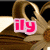 Animated icon shows a golden bow with brown ribbon tails, pink text 'ily' appears then disappears against black and white background.