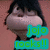 Animated cartoon character with black hair and pinkish skin appears in four , each displaying different text colors over the same background