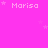 A static image with a bright pink background displaying repeated 'Marisa' text and small star symbols in white.