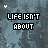 Pixelated text and cloud icons on a blue-gray background with white sparkles, displaying phrases about life and dancing.