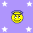 Pixelated yellow smiley face with blue halo and gray outline on purple background surrounded by white stars, with black text 'LIL' above and 'ANGEL' below in blocky font.
