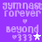 Pixelated purple background with repeated text and symbols, featuring a white star that alternates between appearing and disappearing in the lower right of the right