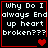 Four identical display white text on black background with red border, each containing a red heart symbol that changes from solid to broken