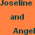 Pixelated text on an orange background reads 'Joseline are and Angel kooler den of da other pillow side' with yellow highlighted word.