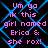 Pixelated text in pink and blue on black background with repeating diamond pattern