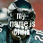 A pixelated image of a person in a football uniform with text overlays reading 'my name is gins', 'i am very stupid', and 'and i like the eagles' against a red background.