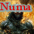 Four identical figures in dark hooded attire with glowing eyes appear against a fiery background, each overlaid with 'Nuna' text in different colors.