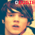 nine identical pixelated images showing a person with brown hair and light skin, each featuring the text 'DOUGIE' in red above their head
