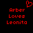 Red pixelated text and heart symbol on black background, with identical text blocks on left and right sides.