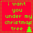 Red background with green pixelated text reading 'i want you under my christmas tree' and a small Christmas tree icon, displayed in four identical quadrants.