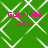 Green background with white diamond lattice pattern and four identical pink text blocks reading 'Gabrielle Rox!' in pixelated font.