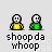 Pixel art animation of two figures in yellow and green shirts with white heads, showing sequential changes in facial expressions and small red particle effects.