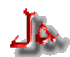 Red stylized 'Ja' text with metallic sheen and shadow effect on gray background, two identical frames side-by-side.