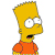 Pixelated character with yellow skin, spiky hair, orange shirt, wide eyes, and open mouth against white background.