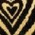 Pixelated abstract pattern with interlocking shapes in dark brown, light beige, and black tones on a beige background.