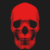 Four red skull icons arranged in a against black background, each showing distinct facial angles