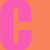 A static image with large pink stylized letters 'C' on an orange background, featuring multiple variations of the name 'Cassie' in smaller light pink text.