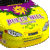 Animated contact sheet of a yellow race car icon with purple and green accents, displaying frame-by-frame motion changes in the number "87" and partial text elements.