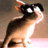 Pixelated icon of a dog with black, brown, and white fur standing against a muted background.