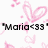 Pixelated icon with pink heart shapes and scattered dots on white background, featuring black text reading 'Mario<33' in blocky font.