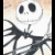 A 2x2 contact sheet of animated frames from The Nightmare Before Christmas featuring Jack Skellington and a moonlit scene with two figures on a hill, plus the movie title text.